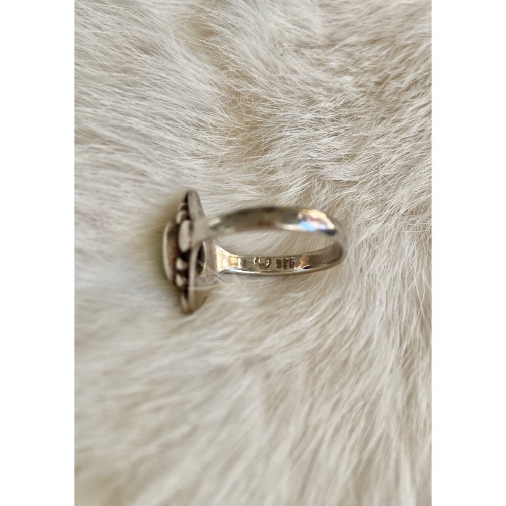 Sterling Silver Ring with Turquoise Stone - Picture 3 of 5